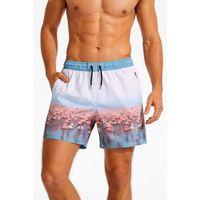 Erkek Deniz Şortu Fermuarlı Cepli File Astarlı Hızlı Kuruyan Premium - Beyaz