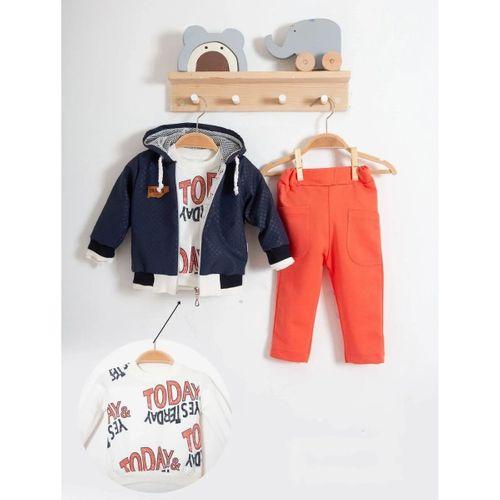 Erkek Bebek Today Baskılı Yağmurluk 3'lü Takım