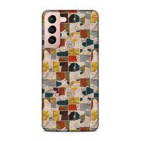 Samsung Galaxy S21 Uyumlu Kılıf Romans (9) Kılıf Sarı Lacivert