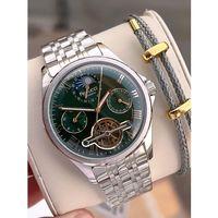 Ferrucci Otomatik Ve Kurmalı Güneş Ve Mehtap Kadranlı Çelik Kordonlu Erkek Kol Saati BFC.03606.2