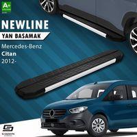 S-Dizayn Mercedes Citan Uzun Şase NewLine Aluminyum Yan Basamak 223 Cm 2012-2021 A+ Kalite