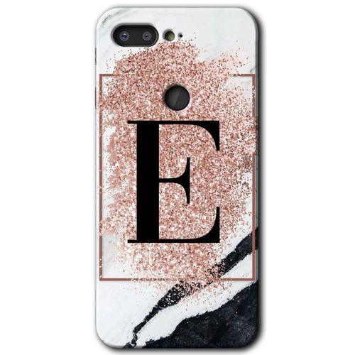 Potkal Hediye Fabrikası General Mobile GM 9 Pro Kılıf HD Desen Baskılı Arka Kapak - Pembe Mermer Desenli E Harfi