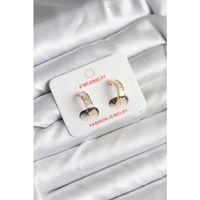 14K Gold Renk Kaplama CM Kadın Küpe