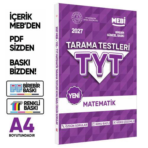 2026 YKS-TYT MEBİ-OGM 8li Tüm Dersler Özgün Tarama Test Kitabı A4 Boyut Renkli Görsel BASKI ÜCRETİ