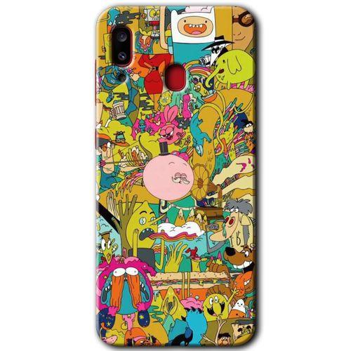 MRCİLETİSİM MRCİLETİSİM Samsung Galaxy A30 Kılıf HD Desen Baskılı Arka Kapak + Temperli Cam - Süper Çizgi Kahramanlar 2