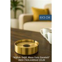 Modacar Gold Inox 1 MM Scotch Çelik Küllük – 8 cm x 3 cm | Modern, Hijyenik ve Dayanıklı Tasarım