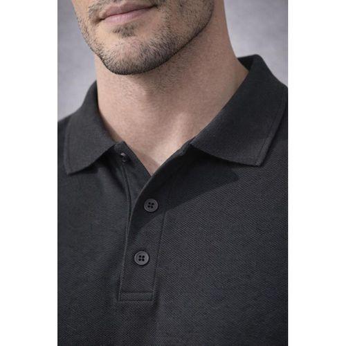 Orlando Polo Yaka Pike Kumaş Relaxed Fit Basic Düğmeli Relaxed Fit Erkek T-Shirt - Füme