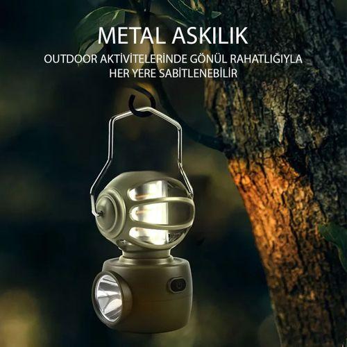 POWERMASTER LF-3328B 30 WATT POWER VE FİLAMENT LED KAMP LAMBASI ŞARJLI TYPE-C 155X115X85MM