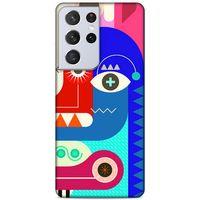 Lopard Samsung Galaxy S21 Ultra Uyumlu Kılıf Soyut Sanat (13) Baskılı Silikon Kap