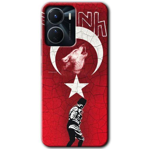 Vivo Y16 Kılıf HD Desen Baskılı Arka Kapak - Bozkurt Atam