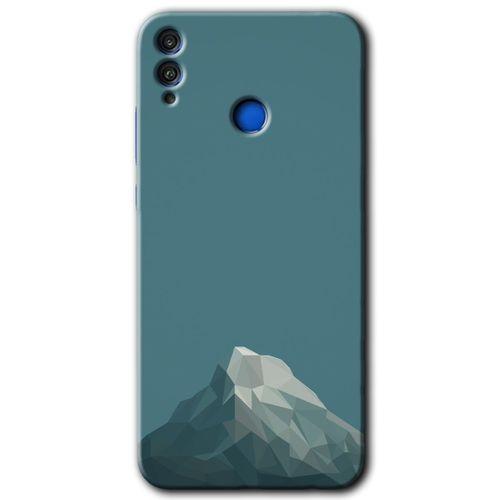 Honor 8c Kılıf HD Desen Baskılı Arka Kapak - Alone Mountain + Kırılmaz Cam