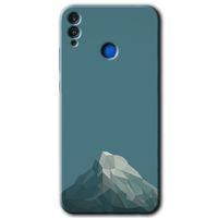 Honor 8c Kılıf HD Desen Baskılı Arka Kapak - Alone Mountain + Kırılmaz Cam