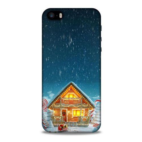Apple iPhone SE Kılıf Snowix (8) Baskılı Kılıf Lacivert