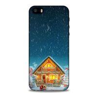 Apple iPhone SE Kılıf Snowix (8) Baskılı Kılıf Lacivert