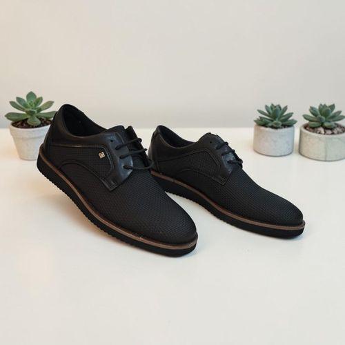 Conteyner 192 Siyah Örgü Desen Erkek CAsual Ayakkabı