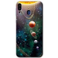Samsung Galaxy M20 HD Baskılı Kılıf + 9D Tam Ekran Koruyucu - Cosmos
