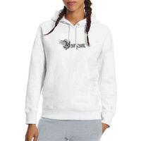 Burzum Anthology Logo Baskılı Beyaz Kadın Kapşonlu Sweatshirt