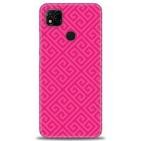 Xiaomi Redmi 10A Kılıf HD Baskılı Kılıf - Pembe Mozaik + Tam Ekran Koruyucu