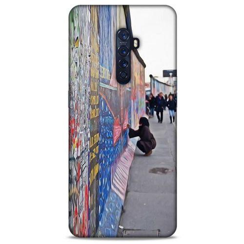 Oppo Reno 2 Kılıf Almanya (40) Fit Silikon Kılıf Berlin Duvarı