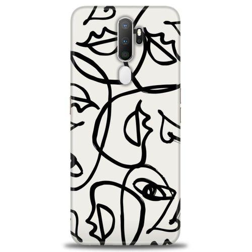 Oppo A5 2020 Kılıf HD Baskılı Kılıf - Suratlar + Tam Ekran Koruyucu