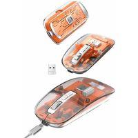 Sessiz Tıklama Çift Modlu Bluetooth Ve Alıcı Şeffaf Mouse Fare