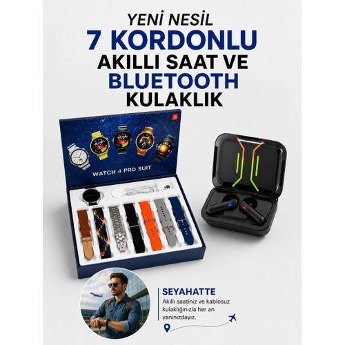 2025 Model Kablosuz Kulaklık Ve Yeni Nesil Akıllı Saat Metal Kayış Plastik Kayış