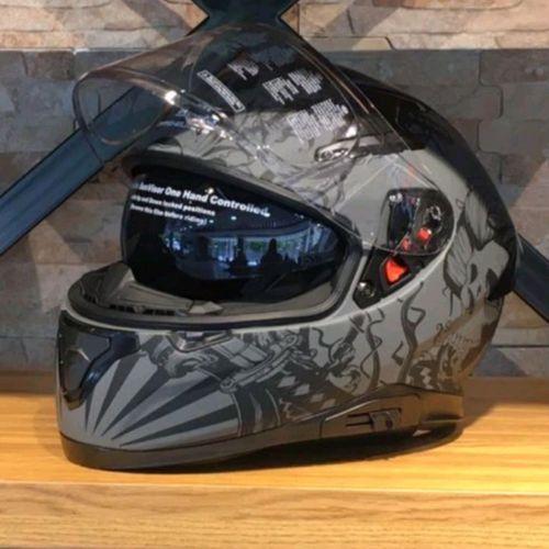 MTS 917 LIFE SKULL MAT GRI GÜNEŞ VİZÖRLÜ KASK