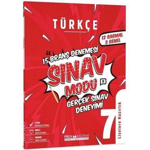 7. Sınıf Türkçe Sınav Modu 15 Deneme Pruva Akademi