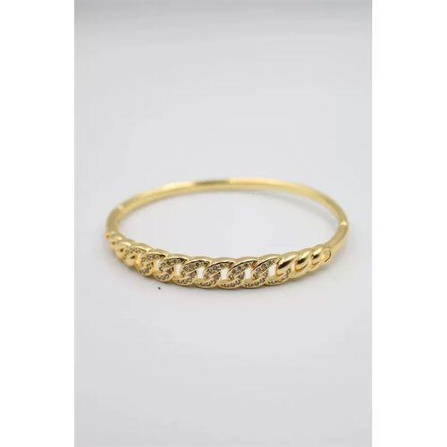 Taşlı Vip Bilezik - Altın