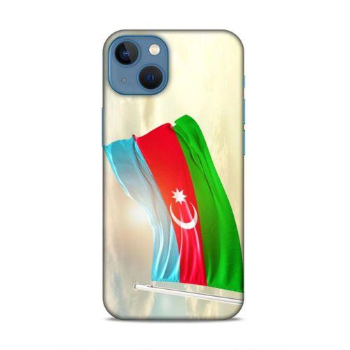 Apple iPhone 13 Mini Uyumlu Kılıf Azarbaijan (7) Telefon Kılıfı Gökyüzü Bayrak