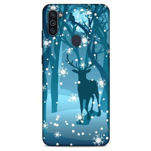 Samsung Galaxy M11 Kılıf Snowix (28) Arka Kapak Mavi Koyu