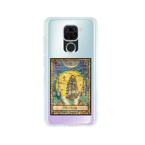 Redmi Note 9 The Moon Desenli Premium Şeffaf Silikon Kılıf