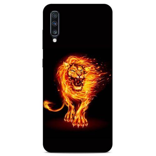 Lopard Samsung Galaxy A70 Uyumlu Kılıf FireX (20) Koruyucu Kılıf Ateşli Aslan