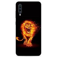Lopard Samsung Galaxy A70 Uyumlu Kılıf FireX (20) Koruyucu Kılıf Ateşli Aslan