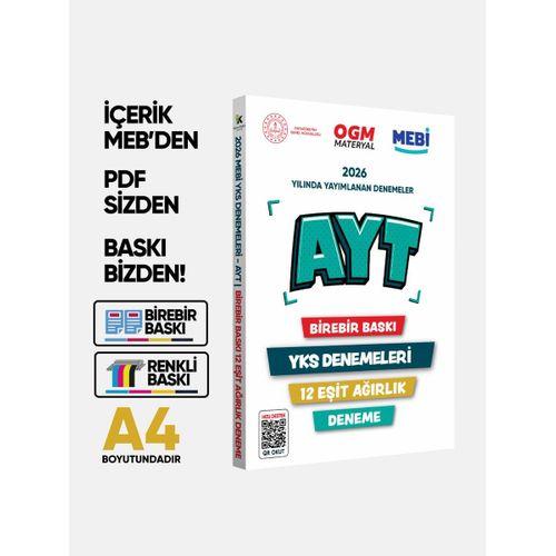 2026 YKS-AYT MEBİ OGM EŞİT AĞIRLIK Güncel Seri Online Deneme 12li SET BASKI ÜCRETİ