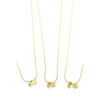 24'lü Yıldız Harf Kolye - Altın