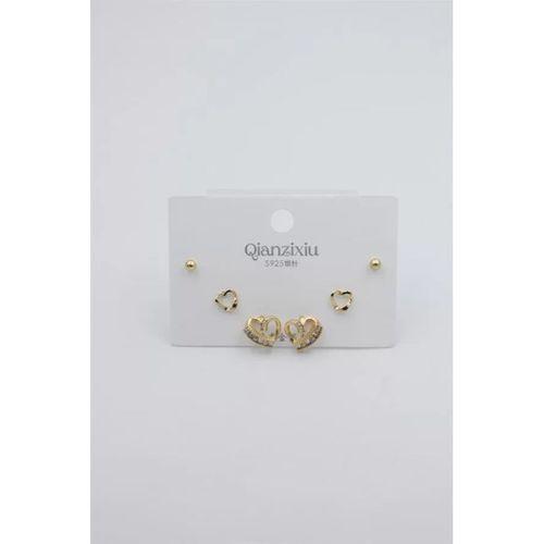 Çoklu Set Küpe - Altın