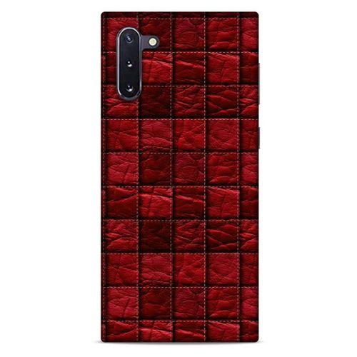 Samsung Galaxy Note 10 Kılıf Patchwork (12) Koruyucu Silikon Kırmızı Bordo