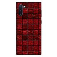 Samsung Galaxy Note 10 Kılıf Patchwork (12) Koruyucu Silikon Kırmızı Bordo
