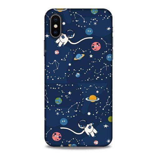 Apple iPhone XS Uyumlu Kılıf Mavi Delisi (21) Koruyucu Kapak Uzay