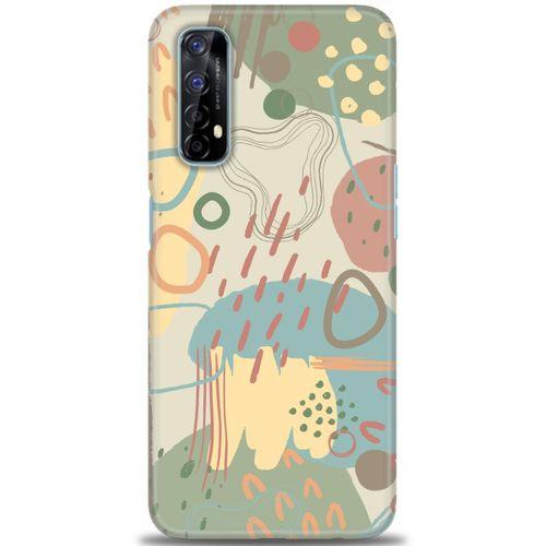 Realme 7 Kılıf HD Baskılı Kılıf - Renkli Tuval + Tam Ekran Koruyucu