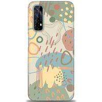 Realme 7 Kılıf HD Baskılı Kılıf - Renkli Tuval + Tam Ekran Koruyucu