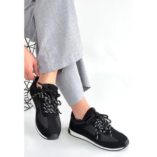 Jeat Siyah Nubuk Bağcıklı Spor Ayakkabı