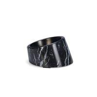 Beeztees DBL Kedi Mama Su Kabı, Paslanmaz Çelik, Siyah Mermer Görünümlü, 14,5x3,3x7,6cm, 160ml