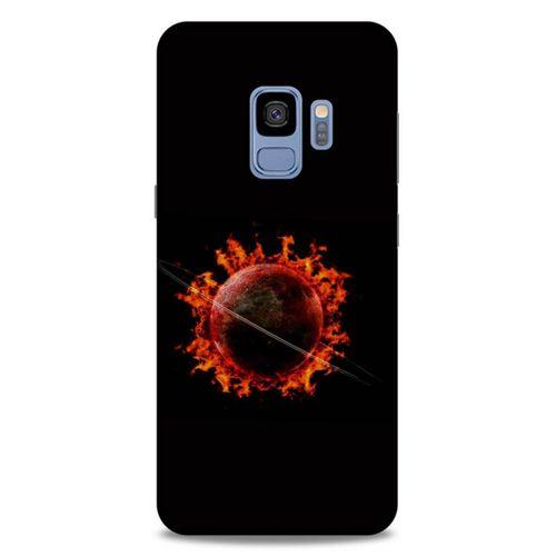 Lopard Samsung Galaxy S9 Uyumlu Kılıf FireX (47) Crystal Flex Kılıf Satürn Ateşi