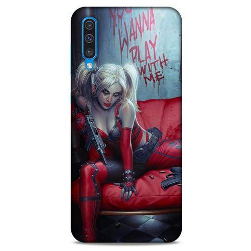 Samsung Galaxy A30s Uyumlu Kılıf Harley Quinn (22) Tam Koruma Kılıfı Kırmızımsı kahverengi