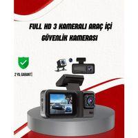 Ön Arka Ve İç Kamera Dashcam 360° Kapsamlı Full Hd Araç Güvenlik Sistemi