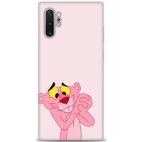 Samsung Galaxy Note 10 Plus Kılıf HD Baskılı Kılıf - Pembe Panter + Tam Ekran Koruyucu