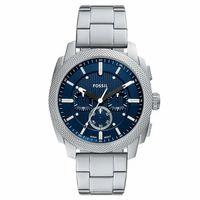 Fossil FFS6096 Quartz Çelik Gri Mavi Kadran 44 mm Erkek Kol Saati