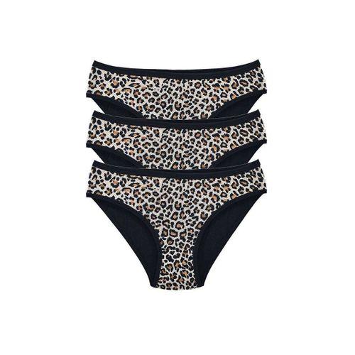 3 Adet Leopar Desenli Likralı Yumuşak Dokulu Kadın Slip Külot